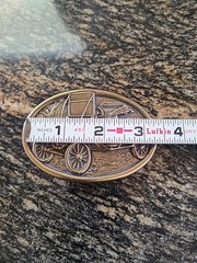 VTG Avon Brass Tone Model A Ford Car Automobile Oval Belt Buckle Casual Grunge