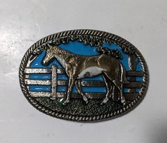 Vintage 1981 Walking Horse Belt Buckle by CHAD #3010 Colorado – Western