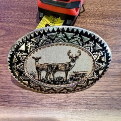 Western Belt Buckles Mens Deer