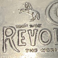 Colt Revolvers Vintage Silver Metal Western Belt Buckle Rectangular Logo
