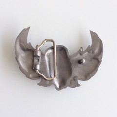 Vintage Style Enamel Microphone Flying Wings Rock Music Belt Buckle