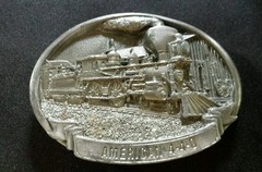 AMERICAN 4 4 0 STEAM ENGINE TRAIN BELT BUCKLE MADE IN USA