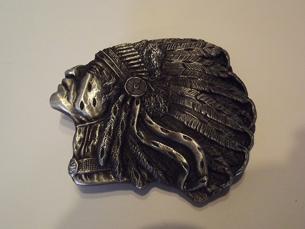 New Belt Buckle Indian Chief Headdress