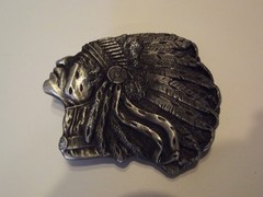 New Belt Buckle Indian Chief Headdress