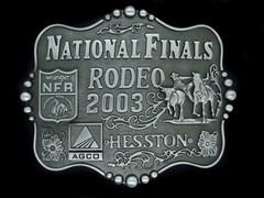 TJ01112 *NOS* NFR **2003 NATIONAL FINALS RODEO** HESSTON COLLECTOR BELT BUCKLE