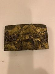 Colorado Rocky Mountain Solid Brass Belt Buckle Special Cast 1979 USA.