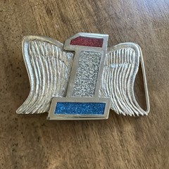 PSS Belt Buckle Red White Blue #1 W/ Wings – ONE OWNER / EXCELLENT