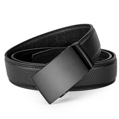EVIRON Men&rsquo;s Leather Belt made of Top 36&Prime;-42&Prime; Waist Adjustable, Black Style 1