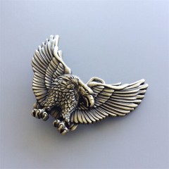 Vintage Bronze Eagle Wildlife Western Cowboy Belt Buckle