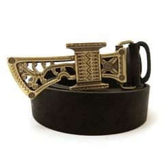 Runic Axe brass belt buckle, Medieval military weapon ax solid brass belt buckle