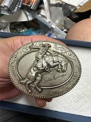 Vintage The Bronco Buster Belt Buckle Frederic Remington