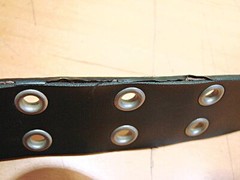 Motorcycle Eyelet Grunge Punk Grommet Leather Belt Buckle Unisex Black Motocross