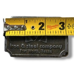 Vintage Hit Line Belt Buckle Trinity Valley Iron & Steel Co Gray Pewter