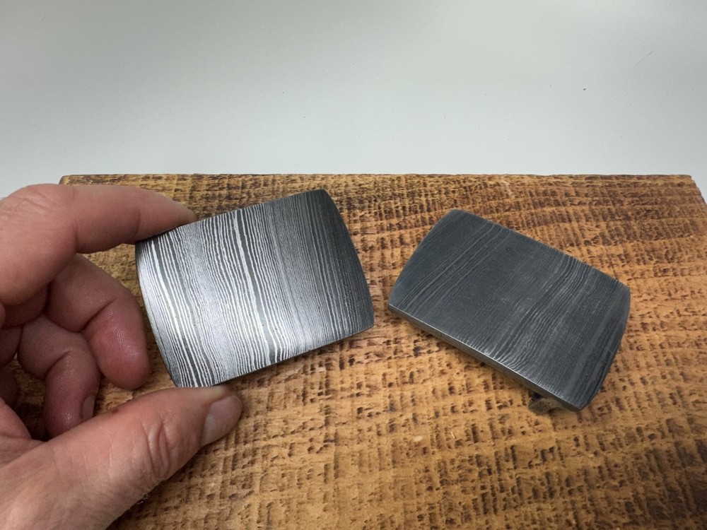Hand Forged Damascus steel Fancy Belt Buckle – LKforge