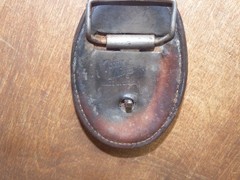 Vintage Tony Lama Oval Tooled Leather Belt Buckle Pinecones Made USA