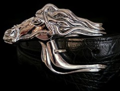 AB STEEL by AL BERES BUCKLES! #ST105 1 PIECE ARABIAN HORSE BUCKLE ONLY! NO BELT!