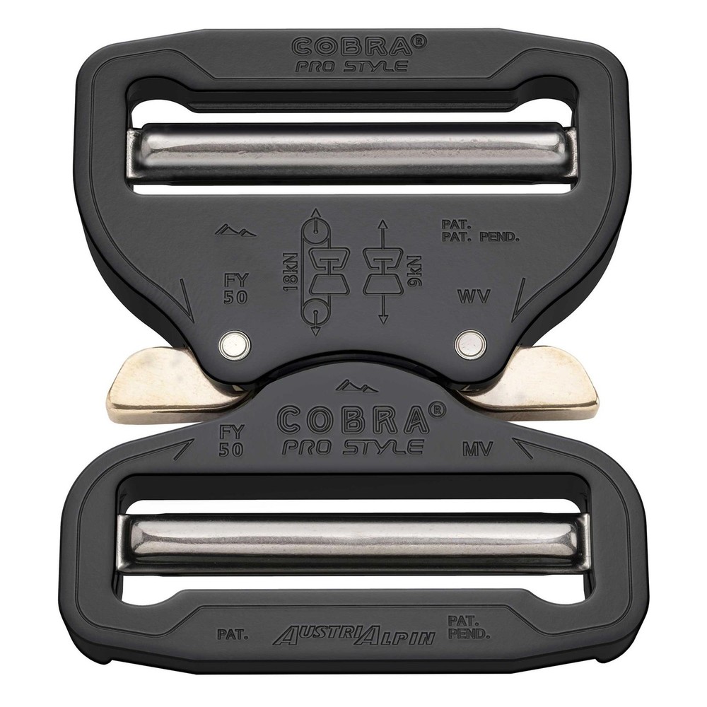 COBRA PRO STYLE Belt Buckle 50mm Quick Release Heavy Duty Aluminium Black