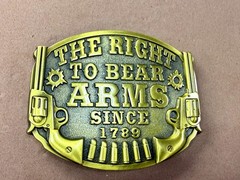 The Right to Bear Arms Since 1789 USA Gun Rights Commemorative Belt Buckle