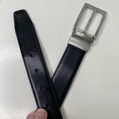 Nordstrom Reversible Leather Belt Silver Buckle Classic Size 32