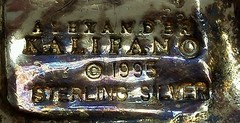 CROCODILE STERLING SILVER BELT BUCKLE SET BY ALEXANDER KALIFANO – GOLD PLATED