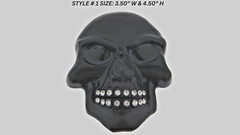 Skull Belt Buckles Grill Black Metal Emblem Bling Iced Style New Men Women Goth