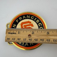 San Francisco Giants Scottsdale Metal Orange Gold Belt Buckle 3&Prime; Diameter