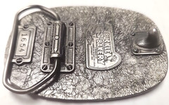 Metal Police Belt Buckle by Buckle Bakery 1988 #1654 Made in USA Serve & Protect