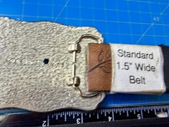 Rectangular Red Pink Bead Covered Belt Buckle Center Hole For Craft Or Project