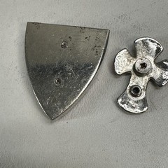 Western Buckle 6 Pc Set Silver Tone Metal Rhinostone Fleur de Lis Keep Tip