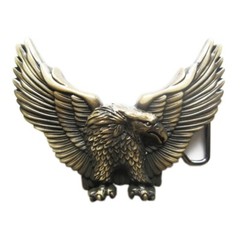 Vintage Bronze Eagle Wildlife Western Cowboy Belt Buckle