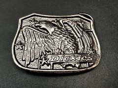 Dickies Flying Eagle Spreading Wings Silver Tone Advertisement Belt Buckle