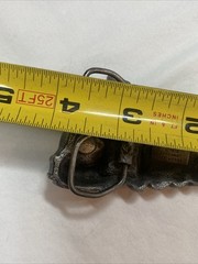 VINTAGE Locomotive METAL BELT BUCKLE Bergamot Brass Works 1978