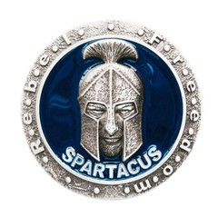 Spartacus Gladiator Warrior Blue Enamel Metal Belt Buckle