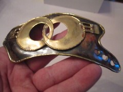 VINTAGE ABSTRACT DESIGN BELT BUCKLE – HANDMADE METAL – GW17