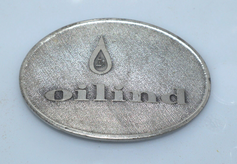 OILIND SAFETY Belt Buckle | *Vintage* Oil/Gas Rig Well