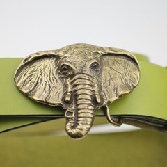 Solid Antique Elephant Belt Buckle – Strong Statement Design