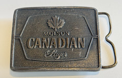 Bergamot Brass Works Vintage 1977 MOLSON Canadian Lager Beer Belt Buckle