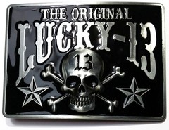 THE ORIGINAL LUCKY 13 SKULL Belt Buckle Belt Buckle Approx 100g, Approx 10 X 7.5cm