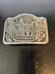 Vintage Collectible Denver Colorado CDC Metalworks 1974 Belt Buckle