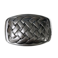Vintage Silver Plated Cross Knot Solid Brass Belt Buckle BS020SL