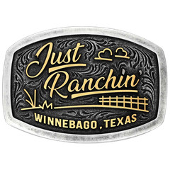 Montana Silversmiths Dale Brisby Texas Homestead Belt Buckle A1043DB