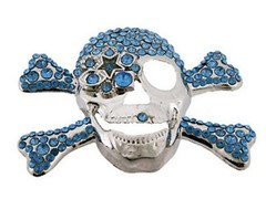 New Men Women Skull Belt Buckle Skeleton Crossbone Fashion Halloween Tattoo Goth