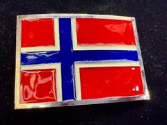 Flag of Norway Country Red Blue New Patriotic Belt Buckle