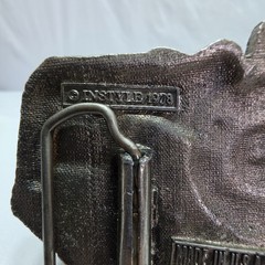 Vintage 1978 Instyle Brass Locomotive Train Railroad Belt Buckle 1142 3.5×3.5