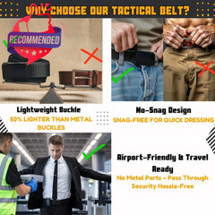1/2 Pack Nylon Belts For Men Military Tactical Slide Plastic Buckle Belt
