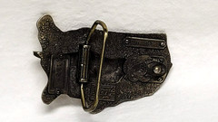 Eagle Over USA & Flag Belt Buckle #1926 Great American Buckle Co. ~ (1989)