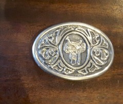AVON METAL BELT BUCKLE Horse Saddle Western 80s