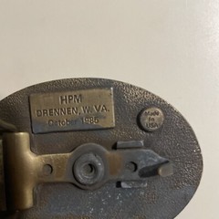 HMP DRENNEN, W. VA. October 1985 Made In USA BELT BUCKLE BRASS