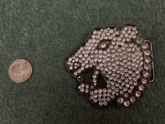 LEAPARD / PANTHER ? BELT BUCKLE With RHINESTONES