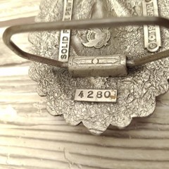 Vtg Great American Products Belt Buckle Pewter Wolf Enamel Oval Western 90s GAP